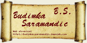 Budimka Saramandić vizit kartica